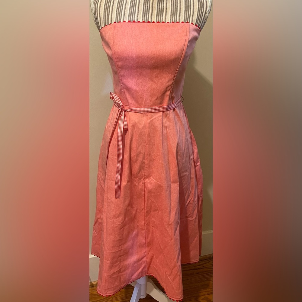 Corey Lynn Calter for Anthropologie sleeveless dress, Red, high quality.